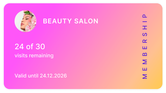 Mebmership programs on Altegio