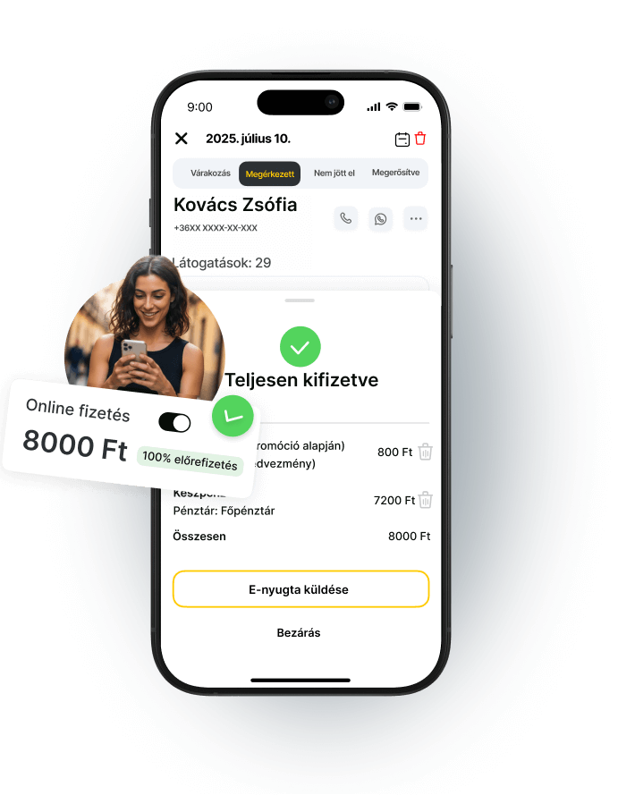 Mobile payment interface showing a completed transaction for Sofia Martinez.